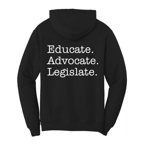 Educate Advocate Legislate Pullover Hooded Sweatshirt Thumbnail